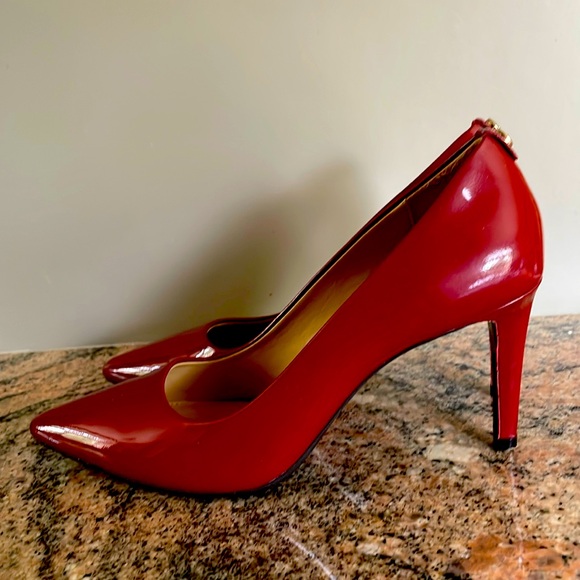 MICHAEL Michael Kors Shoes - Michael Kors Dorothy Flex Pumps Brandy Bright Red Patent Shoes